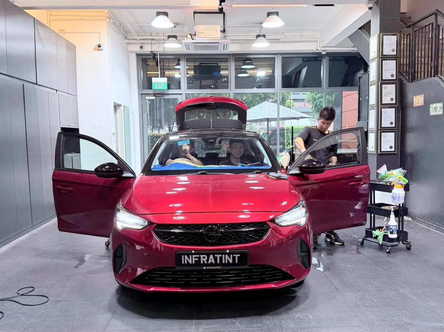 Car with newly tinted windows at Infratint, 18 Apr 2026