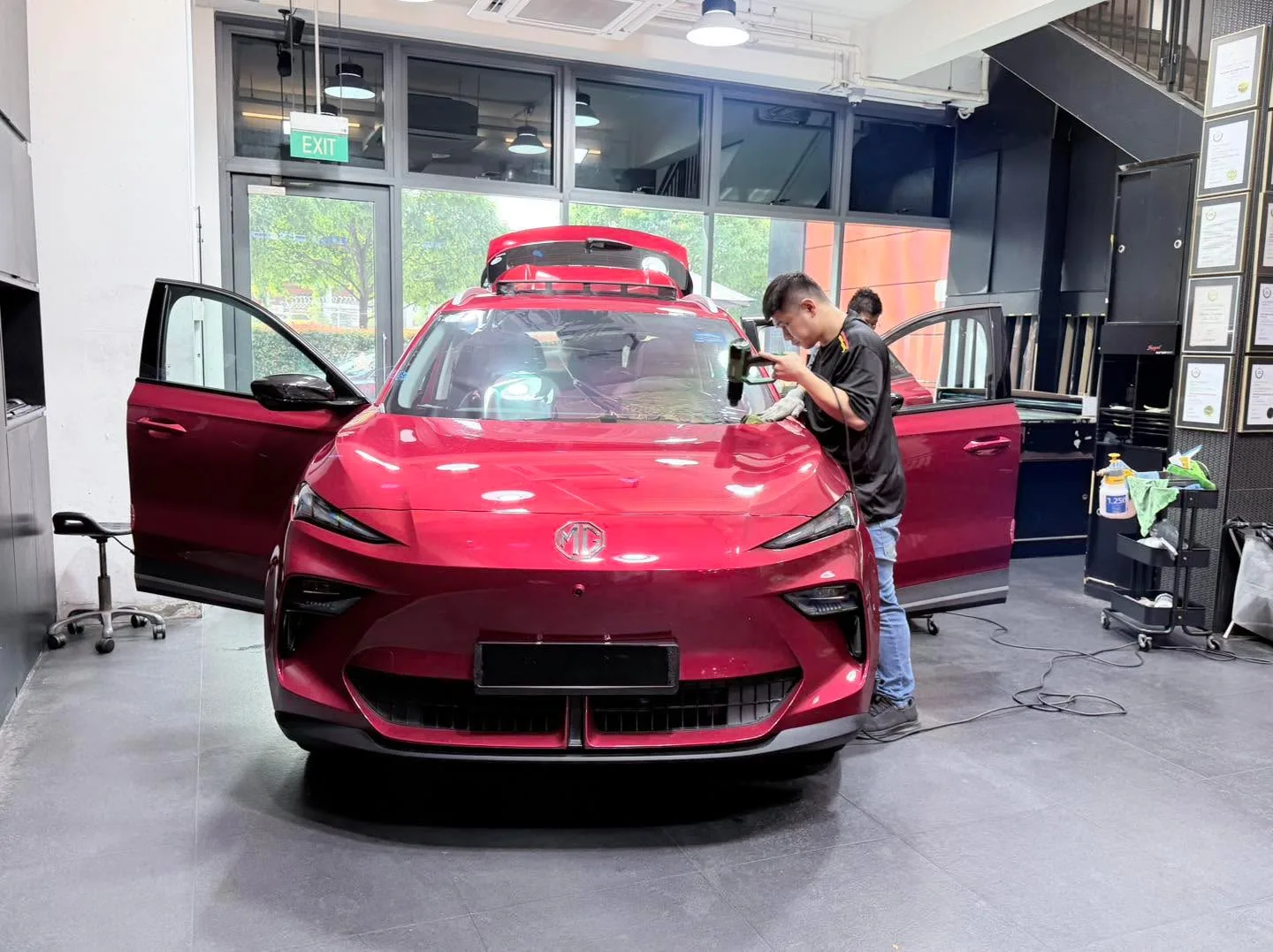 Car with newly tinted windows at Infratint, 24 Apr 2026
