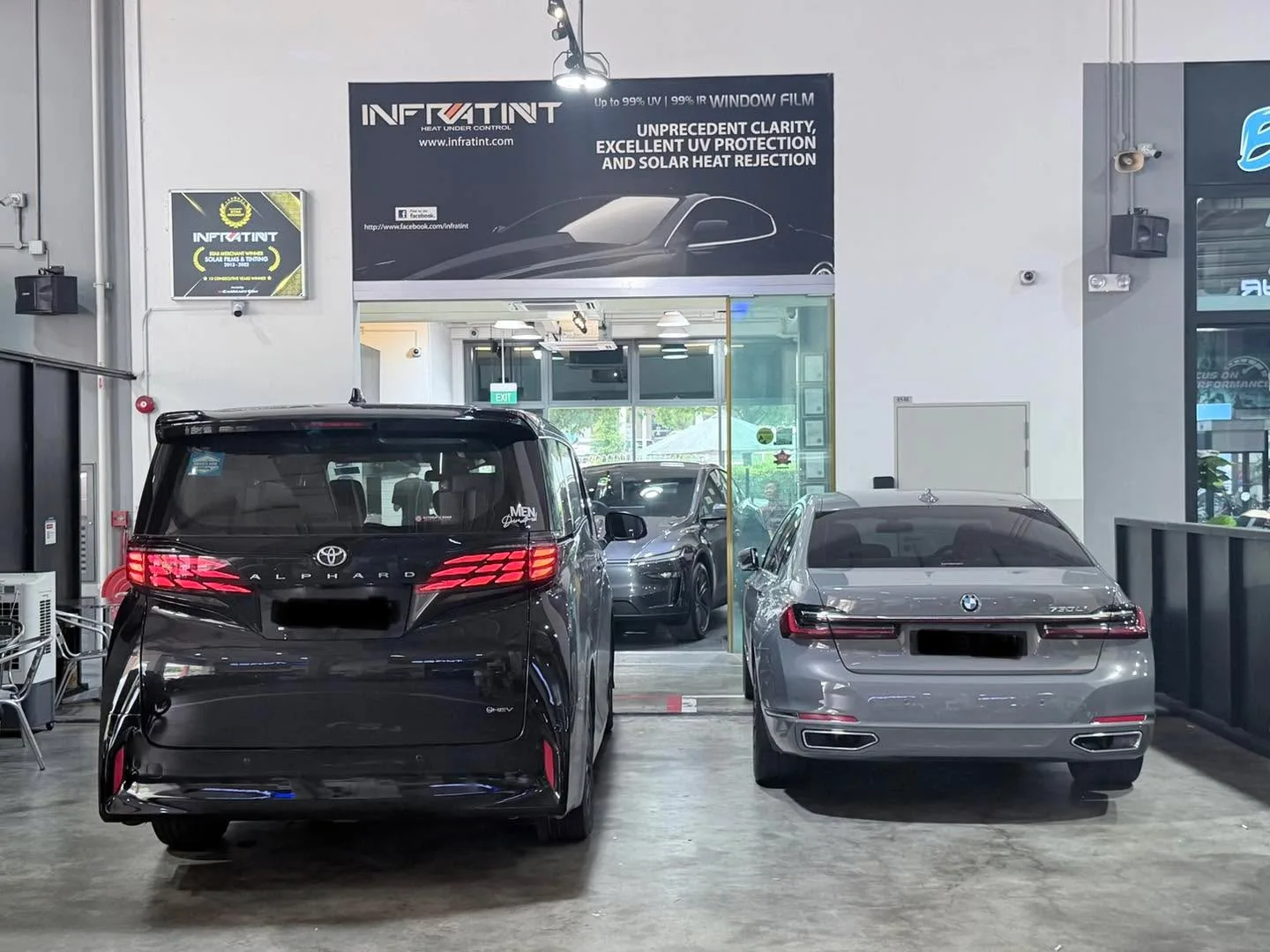 Car with newly tinted windows at Infratint, 20 May 2026