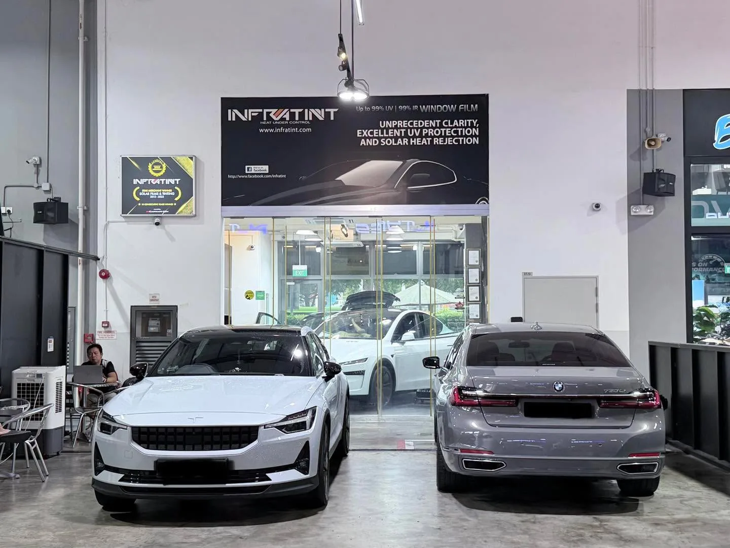 Car with newly tinted windows at Infratint, 26 May 2026