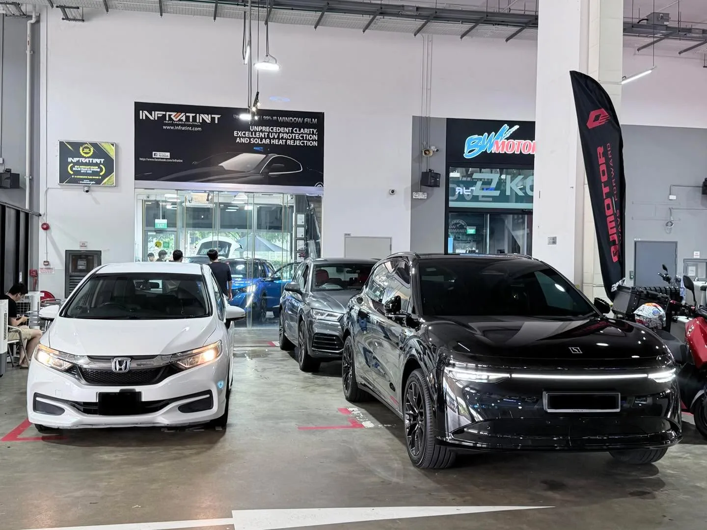Car with newly tinted windows at Infratint, 3 Jul 2026
