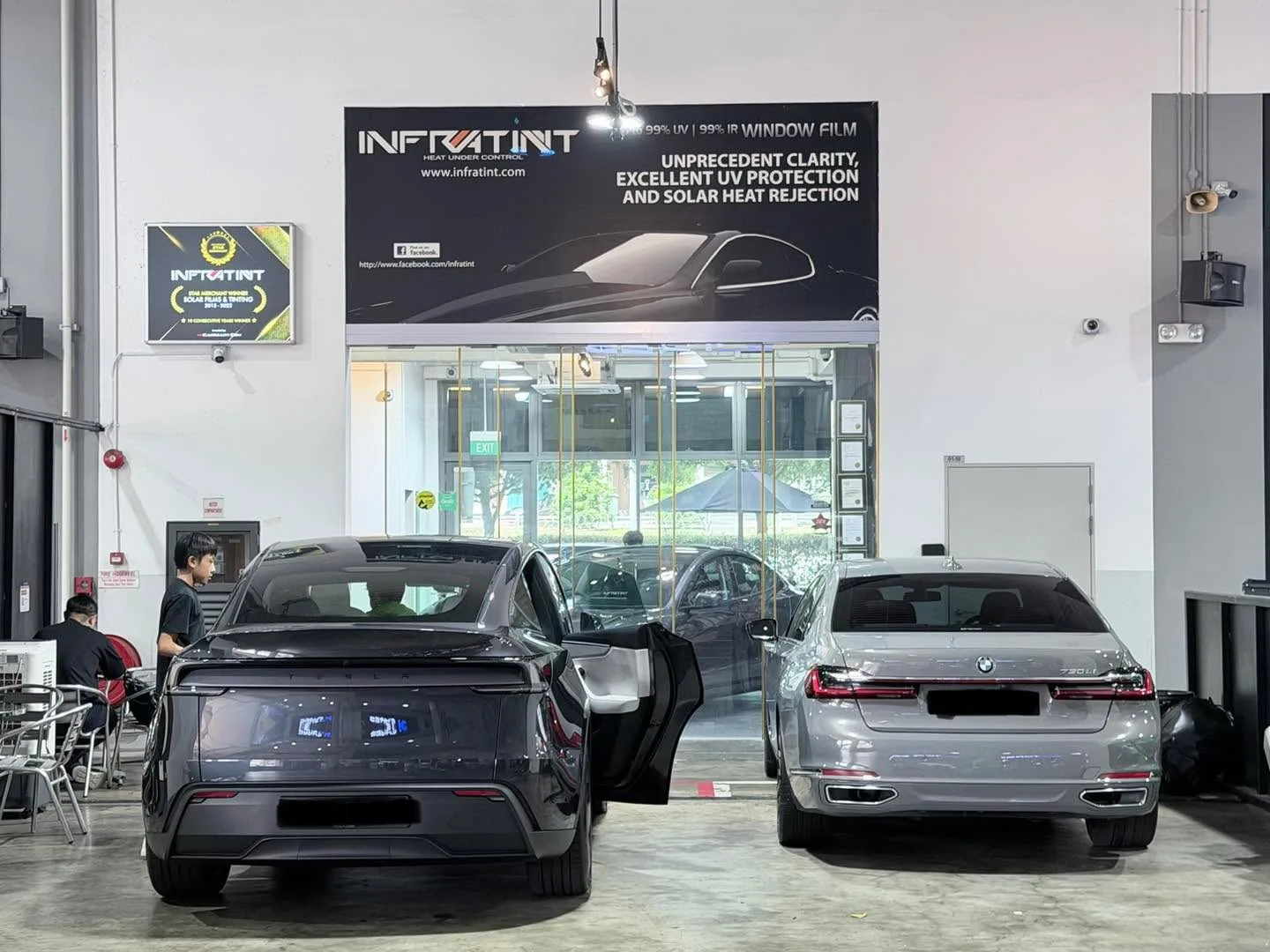 Car with newly tinted windows at Infratint, 24 Jul 2026