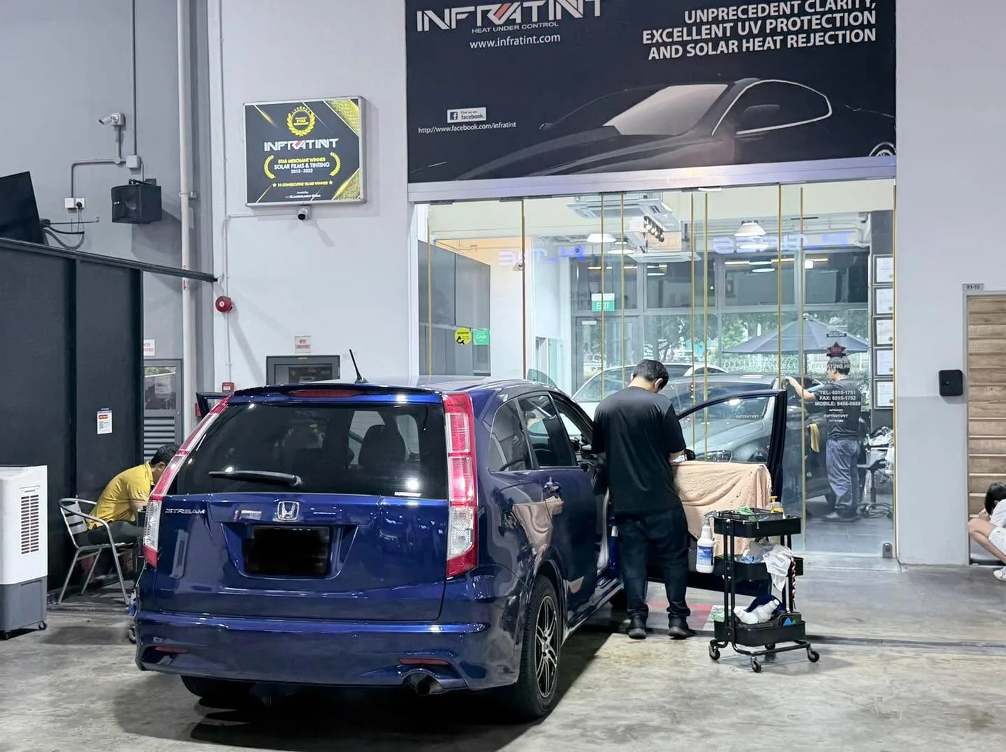 Car with newly tinted windows at Infratint, 6 Aug 2026