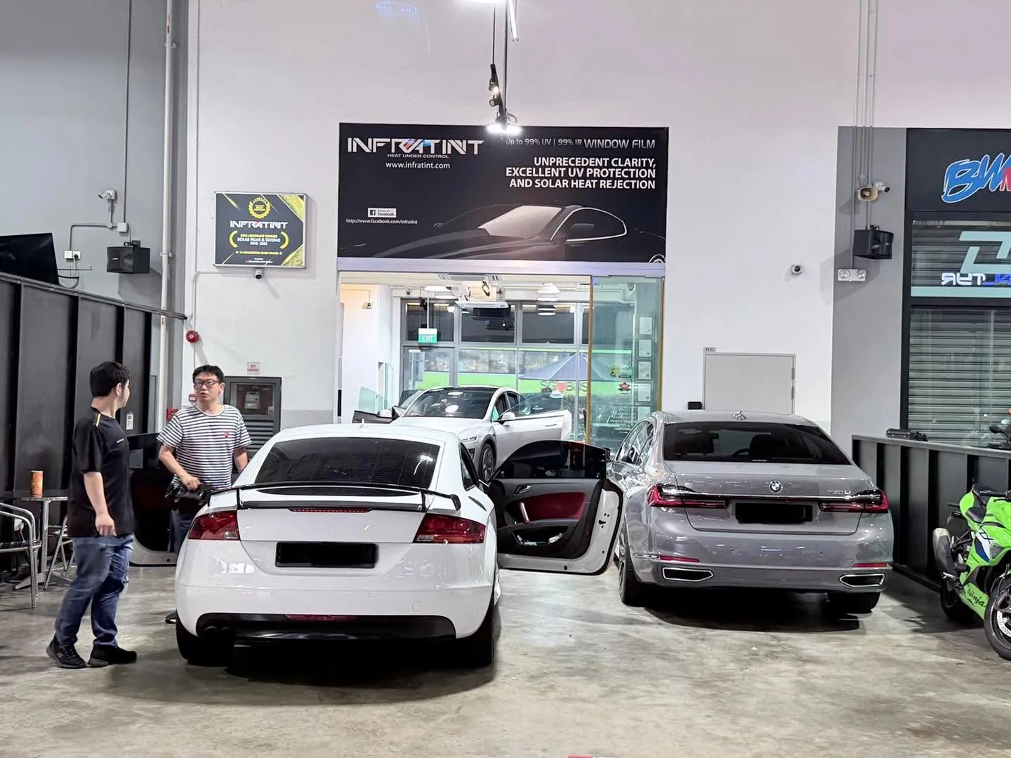 Car with newly tinted windows at Infratint, 8 Aug 2026