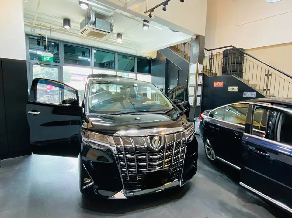 Black Toyota Alphard MPV at Infratint Singapore ready for window film