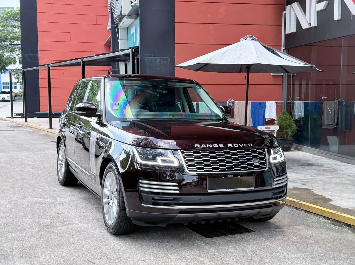 Tinted Range Rover Autobiography front three-quarter view at Infratint Singapore