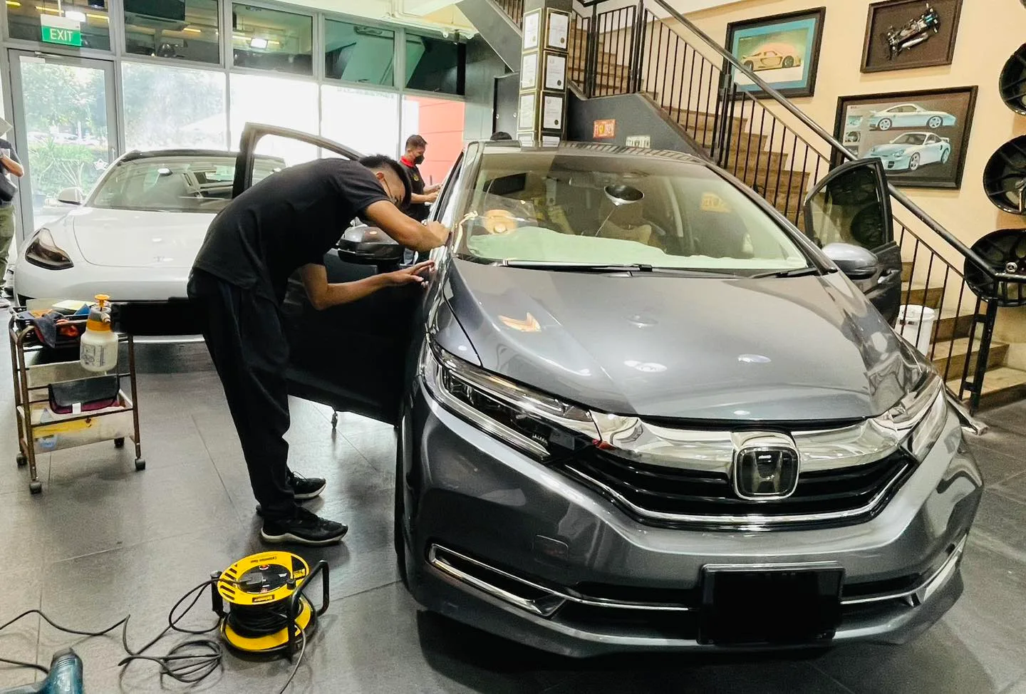 Grey Honda Shuttle wagon having window film fitted at Infratint Singapore