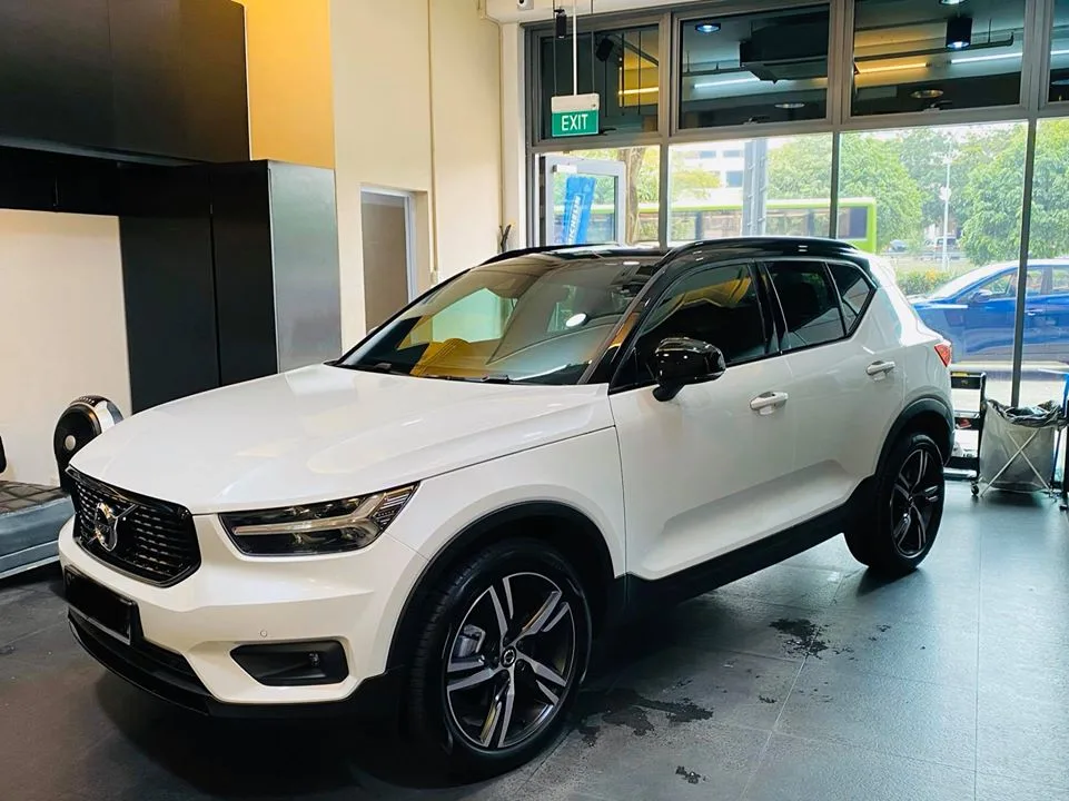 White Volvo XC40 side profile at Infratint Singapore for window film